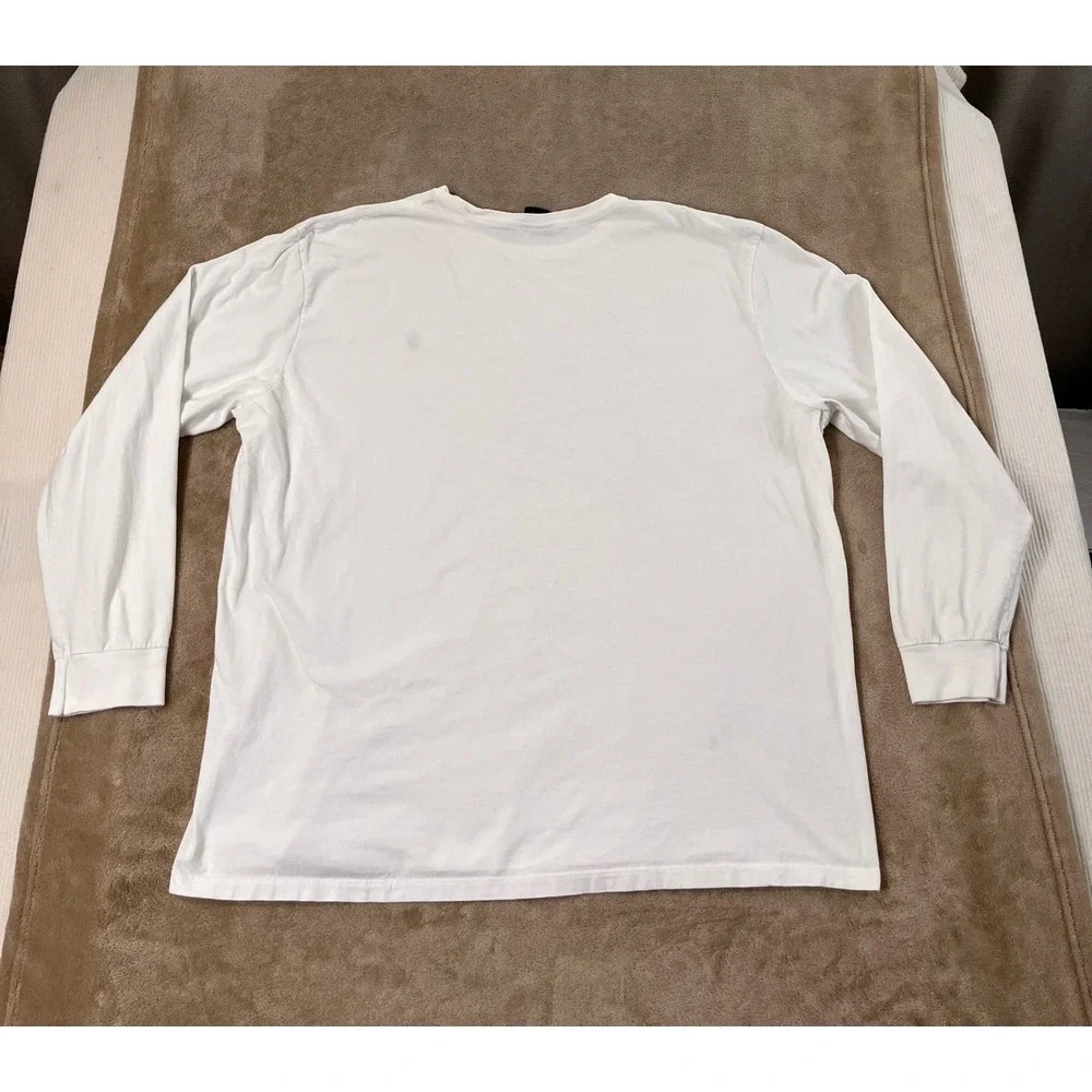 Polo Ralph Lauren T-Shirt Men's 2XL White Cotton Pony Logo Crew Neck long sleeve